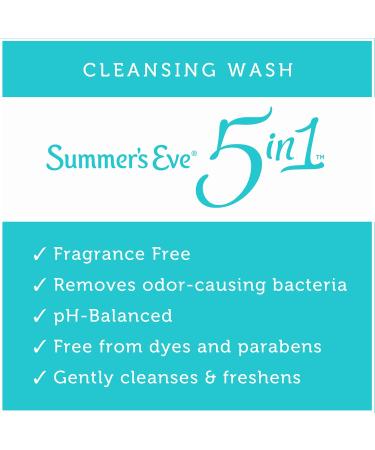 Summer's Eve 5 in 1 Cleansing Wash - Fragrance Free 15 fl oz | Gentle Feminine Hygiene - Buy Online on GoSupps.com
