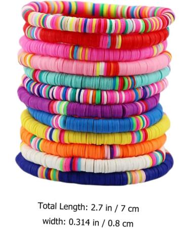 ABOOFAN 24 Pcs Clay Bracelet Bohemia Bracelets Stackable Bracelet Bracelets Aesthetic Elastic Bracelet Summer Beach Bracelets Summer Beach Jewelry Wafer Decorate Miss Polymer Clay - Buy Online on GoSupps.com