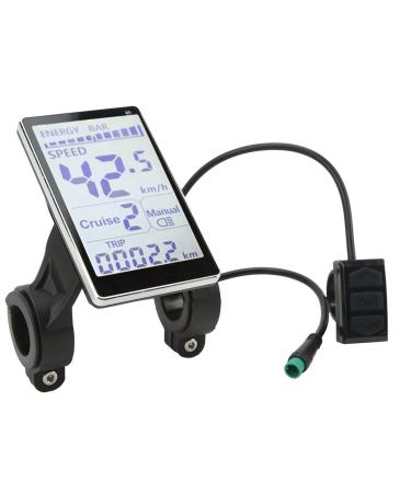 SPYMINNPOO EBike LCD Display, 24V 36V 48V 60V 5 Pin E Scooter M5 Panel Meter Screen Suitable for 31.8 22.2mm Handlebar Electric Bikes
