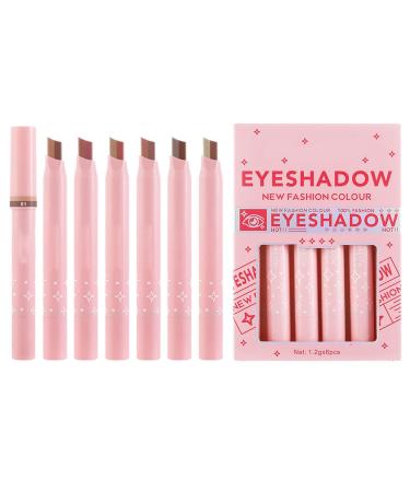 Renopfect Set of 6 two-tone eyeliner pencils - Cream eyeliner pencil - Smooth highlighter stick for eye makeup