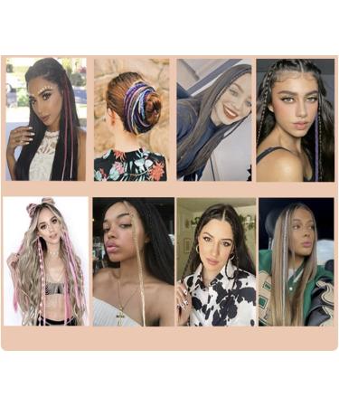 Clip-In Hair Extension Braids Dreadlocks Hair Extensions Clip In Box Braids (Burgundy Pink - 1 Braid On A Clip) - Buy Online on GoSupps.com