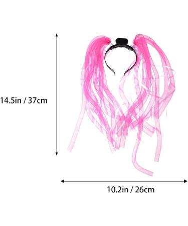 FOMIYES LED Braid 1pc Glow in Dark Headwear Led Flash Braid Hair Hoop Funny Headwear for Halloween Easter Party Hair Band Mardi Gras Noodle Braid Hair Accessories Bride Headband To Weave One Size Pink - Buy Online on GoSupps.com