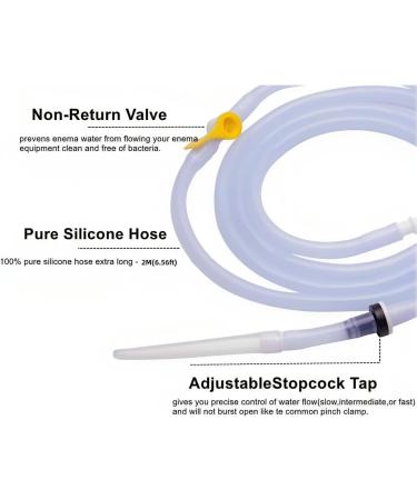 Buy Reusable Enema Kit | 304 Stainless Steel Bucket 2L Capacity & Silicone Hoses for Effective Colon Cleansing - Men & Women - Buy Online on GoSupps.com