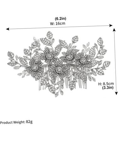 Ipetboom Bridal Hair Comb personality hair accessories luxurious hair comb Rhinestone Hair Comb Women Headdress Full Diamond rhinestones bride wedding hair accessories for women - Buy Online on GoSupps.com