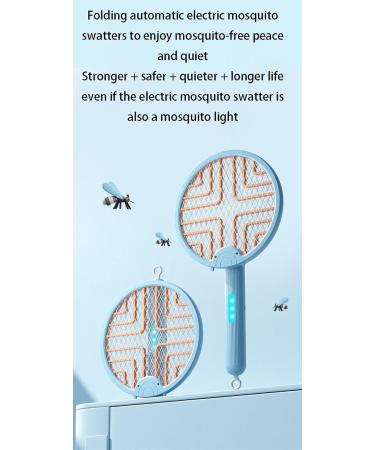 Electric Bug Swatter Rechargeable Bug Zapper Electric Fly Swatter 2-in-1 Exterminator 3000V Indoor/Outdoor Mosquito Exterminator with 3-Layer Safety Net for Pest Control and Fly Traps(Color:Blue) - Buy Online on GoSupps.com