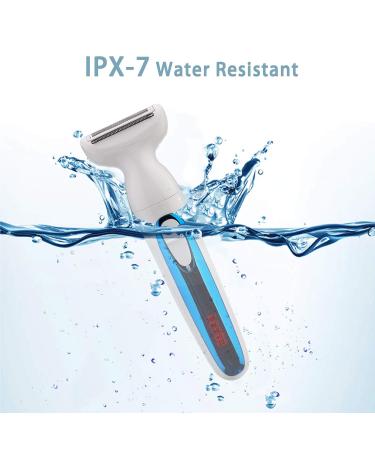 Women's Electric Razor 3-in-1 Painless Shaver - Rechargeable Waterproof Trimmer for Body, Face, Legs, and Bikini Area - Blue - Buy Online on GoSupps.com