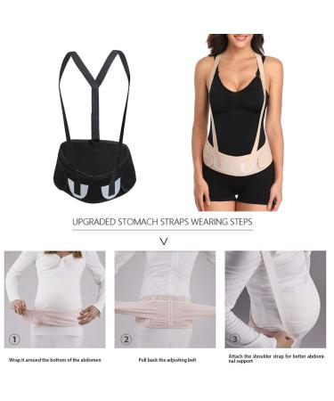 Qiilu Maternity Support Belt - Breathable Pregnancy Brace Band (One Size, Black) - Buy Online on GoSupps.com