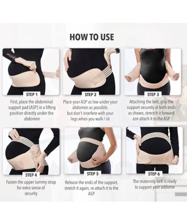 Jamila Maternity Belt Pregnancy Support - Pink M | Lumbar Back & Belly Bump Brace for Back, Pelvic, Hip Pain Relief & Labour Recovery - Buy Online on GoSupps.com