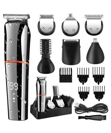 JQUAL Hair Clippers for Men 6 in 1 Beard Hair Trimmer for Men Grooming Kit Eyebrow Body Trimmer & Shaver Electric Hair Clipper Waterproof Rechargeable