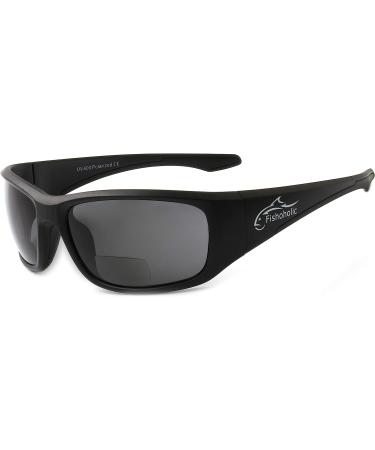 Fishoholic BiFocal Reader Polarized Fishing Sunglasses x1.5 x2.0 x2.5 Magnifications UV400 M Black - Fishing Gift - Buy Online on GoSupps.com
