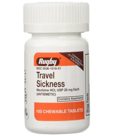 Rugby Travel Sickness, Tablets, 100 Ea 100 Count (Pack of 1)