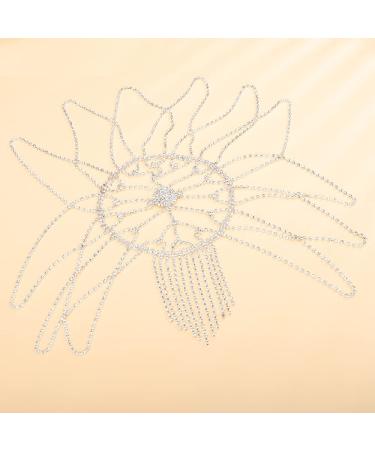 YERTTER Wedding Silver Rhinestone Head Cap Chain 20s Headpiece for Women - Buy Online on GoSupps.com