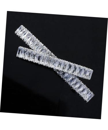 1pc Cross Clip Elegant Hairpin Rhinestone Side Clip Bling Side Clips Fashion Hairpin Clear Rhinestone Bobby Pins Girl Hair Clip Wedding Hair Diamond Bride Rhinestones Zircon - Buy Online on GoSupps.com