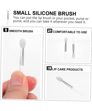 MAGICLULU 12pcs Silicone Lip Brush Travel Lip Brush Lip Makeup Brush Silicone Lip Scrubber Mini Tools Lip Applicators Lip Mask Applicator Flat Silica Gel White Concealer Brush 5.00X1.00X0.50CM White - Buy Online on GoSupps.com