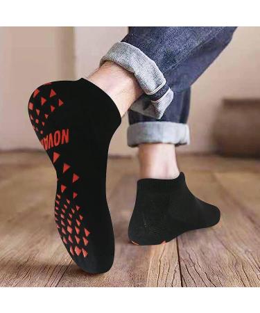 NOVAYARD 6 Pairs Non Slip Grip Socks for Hospital, Yoga, Pilates - Men & Women - Black - Large - Buy Online on GoSupps.com