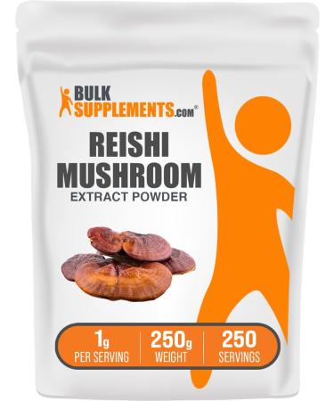 BulkSupplements.com Reishi Mushroom Extract Powder - Reishi Mushroom Powder Supplement for Overall Well-Being - Gluten Free 1g per Serving 250g (8.8 oz) (Pack of 1) 8.82 Ounce (Pack of 1)