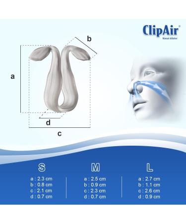 OSCIMED ClipAir Nasal Dilator: Anti-Snoring Snore Solution - BPA Free Sleep Aid for Breathing - S/M/L Pack - Buy Online on GoSupps.com