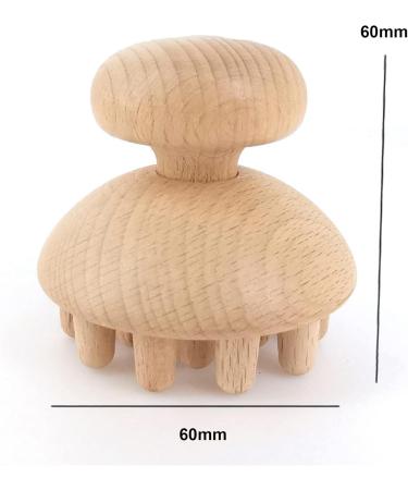 BRIUERG Wooden Mushroom Massage Tool | Anti-Cellulite Fascia Roller for Whole Body Muscle Relief - International Shipping Available - Buy Online on GoSupps.com