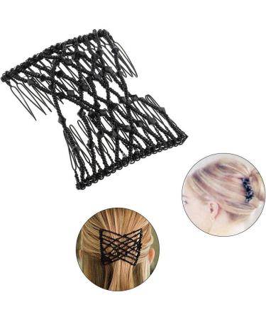 HUOHUOHUO Hair Comb Metal Hair Slides Stretchable Combs for Women 4 Pieces Black - Buy Online on GoSupps.com