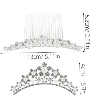 Ipetboom Pearl Hair Bands for Womens Hair Bridesmaid Hair Tie Crystal Hair Accessories Hair Combs for Women Rhinestone Jewelry Wedding Hair Clip Kids Tiara Headband Crown Women's - Buy Online on GoSupps.com