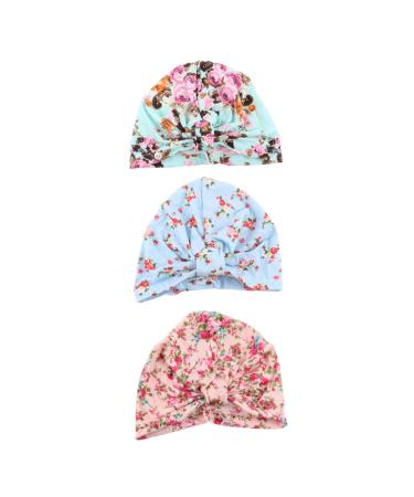 Lurrose 3st women headgear chemo-turban head covering turban-sham-sham-sham-sham-sham-lound flower turban hat Pre-tied hood.