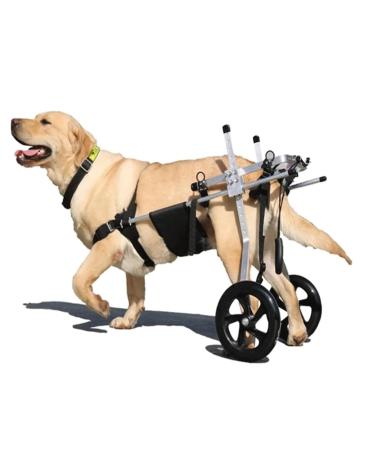 Dog Wheelchair Aluminum Alloy Pet Wheelchair 2 Wheels Dog Wheelchair for Back Legs Pet Dog Rehabilitation Aid Cart for Medium Dogs Wheelchair Portable X-Large