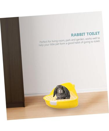 COSMEVIVI Box Rabbit Toilet Bunny Potty Rabbit Potty Pet Pee Toilet Pet Litter Tray Pet Training Corner Bunny Toilet Small Pet Toilet Pet Drawer Potty Pet Potty Pet Supply 25X19X10CM Yellow - Buy Online on GoSupps.com
