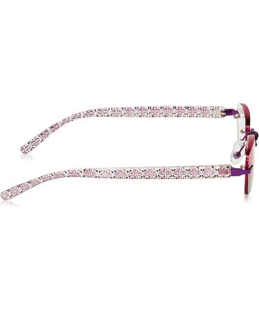 Foster Grant Women's Daniella Polarized Round Readers - Purple/Transparent 2x | Stylish & Functional Eyewear for Global Shipping - Buy Online on GoSupps.com