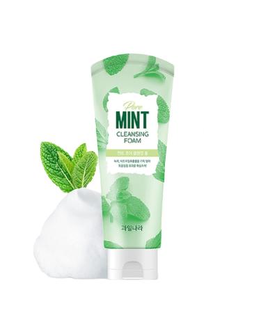 Korean facial cleansing foam Mint pore cleansing foam pore care & moisturizing care cleansing foam 4.58oz (130g)