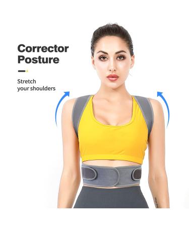 A&X Bravo Posture Corrector - Adjustable Lumbar Support for Men and Women, Back Brace for Improved Posture & Pain Relief - XXL Grey - Buy Online on GoSupps.com