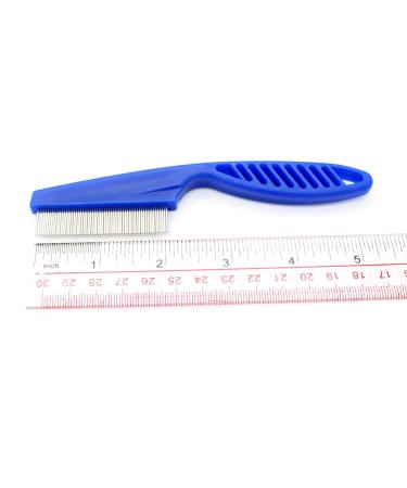 XJ Soft Protection Salon Grooming Flea Comb for Pets | Fine Comb for Long-Haired Cats & Dogs | Rubberized Easy Grip Handle - Ideal for Rabbits - Buy Online on GoSupps.com