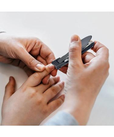 Nail Clippers - | Nail Clippers | Stainless Steel Nail Clippers with Nail File | Comfortable Grip Nail Clippers for Men and Women Pedicure Tools Nail Care for Grooming Black - Buy Online on GoSupps.com