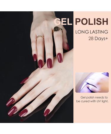 6 Colors Gel Nail Polish Set ZAHRVIA Brown Red Gel Nail Polish Kit Neutral Popular Nail Art Design Soak Off Nail Lamp Nail Polish Gel DIY Manicure French Kit A04 - Buy Online on GoSupps.com