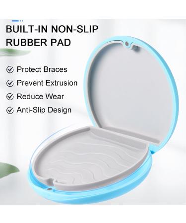 Retainer case Blue Slim Orthodontic Dental Case w/Magnetic Suitable for Invisible Braces & Aligner Removal Tool & Aligner Chewies & Braces Wax & Orthodontic Wax for Men & Women - Buy Online on GoSupps.com