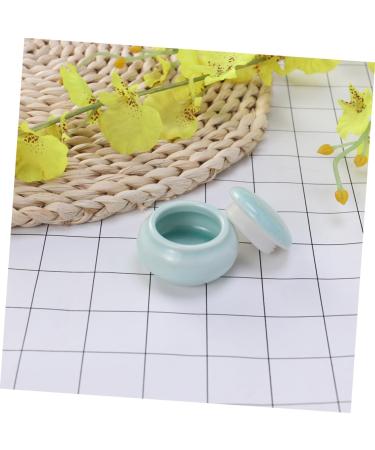ibasenice Travel Cosmetic Containers Cosmetic Jars with Lids Candy Jar Travel Toiletries Sealed Container Airtight Glass Containers Small Ceramic Jar with Lid Balm Jars Empty Flour Ding Kiln Blue medium - Buy Online on GoSupps.com