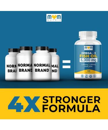 Omega 3 Fish Oil with Maximum EPA DHA - Supports Brain Liver Heart & Immunity - Made in The USA - 150 Softgels - Buy Online on GoSupps.com