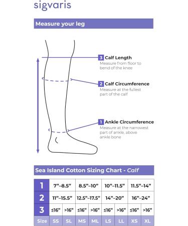 Buy SIGVARIS Men's Sea Island Cotton 220 Closed Toe Calf-High Socks 20-30mmHg - Black - Large Long | International Shipping Available - Buy Online on GoSupps.com