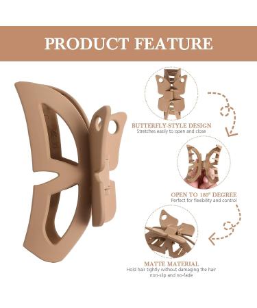 4 Pack Medium Large Hair Claw Clips for Women - Strong Hold Matte Jaw Clips for Thick Curly Hair - Non Slip Neutral Colors - Buy Online on GoSupps.com