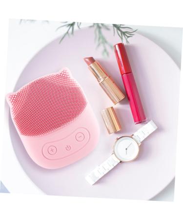 Didiseaon Face Brush Electric Washing Machine Silicone Exfoliating Pad Face Cleaning Pad Pore Cleaning Device Silicone Facial Brush Electric Massagers Silica Gel Detergent Pink Frosted - Buy Online on GoSupps.com