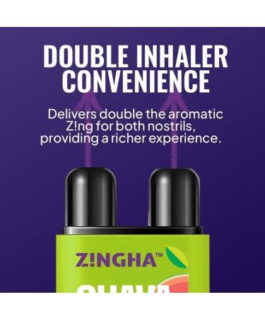 Z!NGHA Natural Aromatherapy Dual Nasal Inhaler Stick Uplifting Essential Oil Blend for Refreshing Scents & Daily Clarity | Portable, Travel-Friendly Nasal Stick for Aromatic Enjoyment - Buy Online on GoSupps.com
