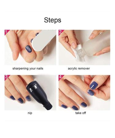 Nail Polish Remover Clips Set - 10 Pcs UV Manicure Soak with Cuticle Cutter Trimmer | Gel Polish Removal Tool - Black - Buy Online on GoSupps.com