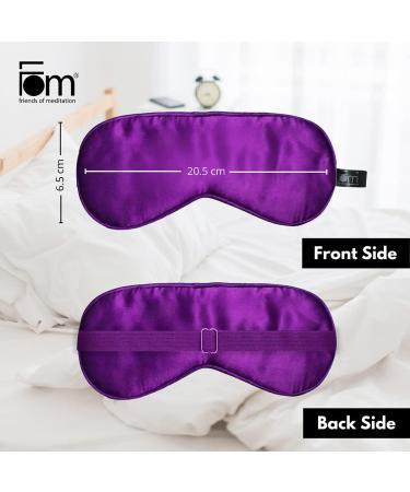 FOM 100% Mulberry Silk Sleep Mask & Blindfold - Super Smooth (Purple) - Buy Online on GoSupps.com