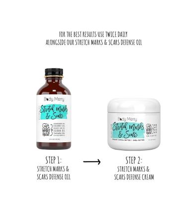 Body Merry Stretch Marks & Scars Defense Cream - Organic Cocoa Butter & Shea Daily Moisturizer - Fade Old & New Marks, Nourish Skin - Pregnancy Belly Cream - 4 oz - Buy Online on GoSupps.com