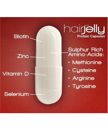 HAIRJELLY- Hair Growth Supplement. Ideal protein supplement for suffers from: fine thinning or weak hair. Hair which is thinning due to breakage or hair loss due to dietary problems. - Buy Online on GoSupps.com