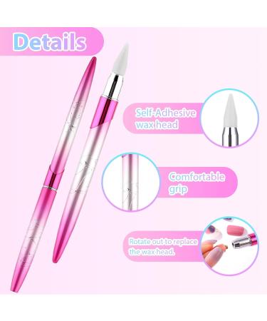 TIESOME Rhinestone Picker Dotting Tool Dotting Wax Pen Nail Rhinestone Picker Dotting Tool With 1 Extra Wax Tip Gem Picker Tool Rhinestone Pickup Applicator Tool For DIY Nail Art Crystals Diamonds - Buy Online on GoSupps.com