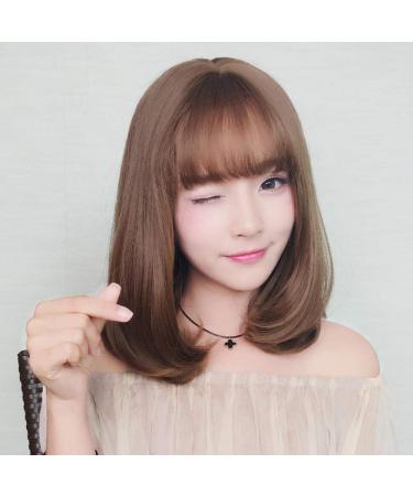 BGHJUE Women's Short Curly Bobo Wig - Natural Fluffy Big Wave Hair with Head Buckle & Pear Flower Headgear for an Effortless Look - Buy Online on GoSupps.com