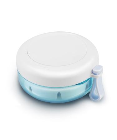 Denture Case, Definitely No-Leak Denture Bath Box for Traveling Perfectly, Denture Cup with Strainer & Magnetic Mirror, Completely Clean Care for Retainer, Mouth Guard, & Denture White