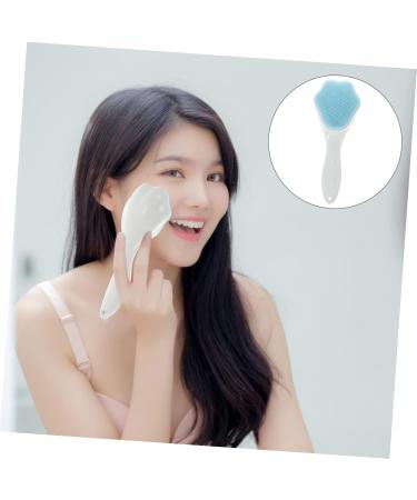 Ipetboom Silicone Face Brush Silicone Face Scrubber with Handle Cat Face Exfoliator Brush for Women (blue) Face for Women Rubber Face Scrubber Tool Deep Cleaning Miss 15.3x5.2cm Blue - Buy Online on GoSupps.com