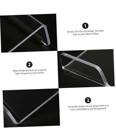 Osaladi Acrylic Keyboard Riser Stand - Anti-Slip Gaming & PC Storage - 43x14cm Inclined Design - Buy Online on GoSupps.com