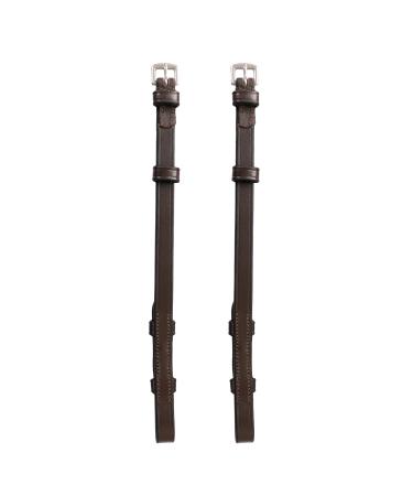 ExionPro Bridle with Hook Fastener (16 mm) (Matching Stitching) Replacement Cheek Piece Brown (Havana Brown) Horse (Full) Size